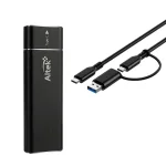 Cod. 044 Capsula Altek P/SSD M.2 NVMe Externo / 10Gbps / Plug and Play / USB-C 3.1 + adaptador USB-A / Aluminio Negro