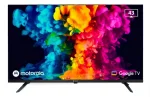 Cod. 142 Smart TV Motorola 43" FHD 43MKNFHD / Google TV / HDR / Wi-FI 5 & Bluetooth / Google Cast / Diseño Sin Bodes (Bisel Metálico) / Control remoto por voz