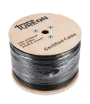 Cod. 233 Cable UTP TUREON CAT6 P/Erterior / 305 Metros CCA 60/40 25AWG, 250MHz T-624-EB / ANSI/TIA/EIA-568-B / Negro