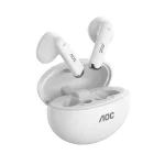 Cod. 133 Audífonos AOC ACT1501WT / Bluetooth® 6.0 / Touch Intelligent / Cancelación Activa ANC / Bat. 350mAh, USB-C
