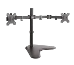 Cod. 175 Soporte con base para 2 Monitores KLIPXTREME KPM-311 de 13 a 32" / rotación de 360° / Inclinación movimiento completo 90° / Compatible VESA: 75x75 y 100x100 / black