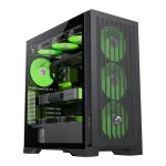 Cod. 392 Leader 2 BK / E-ATX, ATX, M-ATX, ITX / 2*USB3.1, 1*USB-C, 1*Audio Combinado / LAT. VIDRIO TEMPL. FRONTAL MALLA METAL CONTROLADOR ARGB PWM AURA Sync/ 1*FAN RGB post (ya incluido), 3* FAN RGB FRONT (ya incluidos), 2* FAN Inferior (opcionales).