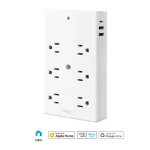 Cod. 1070  Enchufe Smart Wi-Fi 9 en 1 TP-Link Tapo P306 / 3*tomas smart + 3*tomas activos + 2*USB-A (QC3.0) + 1*USB-C (PD) carga rápida 18W / Compatible: Alexa, Google Home y Apple Siri / Prot. contra sobretensión / Programable y temporizador