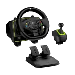 Cod. 075 Volante de juegos Genius SpeedMaster X2 / rotación 1080° / vibración doble motor / empuñadura goma / 2*levas traseras / Palanca cambios / 2*Pedales / interfaz: USB / Compatible: PS3, PS4, Xbox Series X, Xbox One, Xbox 360, Windows