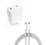 Cod. 265 Cargador de pared Pavareal K105 PD 25W (Carga rápida) / 1*Puerto USB-C DC 5V/3A / incl. Cable cordon USB-C
