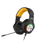 Cod. 124 Headphone MARVO Pulz 80 (HG9084) / 50mm (estéreo potente) / Luces RGB / Mic. omnidireccional extraíble / Multiplataforma 1*jack 3.5mm + adaptador a 2 jack + USB(LuzLED) / Compatible: PS4, PS5, Xbox One, PC, Android, macOS e iOS