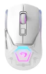 Cod,. 219  Mouse MARVO Fit Pro G1W WH / Trimodal (Inalámbrico 2.4G + Bluetooth + cableado) / 19000DPI / Sensor Pixart® PMW-3370 / Interruptores mecánicos Omron® / True RGB-16,8 millones de colores personalizado / 7 botones / batería 600mAh