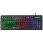 Cod. X:258 Teclado Gaming XTRIKE ME KB-309 BK SP / retroiluminado efecto arcoíris mixto / Multimedia / silencioso / USB, 1.5 m / Español