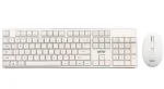 Cod. 250 Kit Marvo Wireless WS005 WH, Teclado + Mouse óptico 1600DPI, 4 botones / 2.4GHz / F. Multimedia / Silencioso / Ergonómico