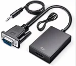 Cod. 480 Adaptador VGA a HDMI Full HD (1080p) con Audio 3.5mm. / Plug & Play