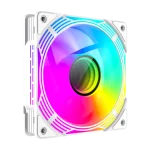 Cod. V:329 Ventilador PC GAMEMAX FN12A-C8I-W / FAN120mm / Luces ARGB Infinito 24 LED (8+16) / Conector: AURA 3 pin 5V (M/F), PWM 4 pines (M/F)