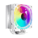 Cod. 163 Air cooler CPU GAMEMAX Ice Force WH ARGB / 4*tubos térmicos / TDP 200W  / Compatible: Intel Intel LGA1851/1700/115X/1366 y AMD AM5/AM4 / AURA SYNC 3 pines (M/F), PWM 4 pines