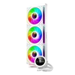 Cod. B:170 Enfriamiento Líquido GAMEMAX ICEBURG 360 Digital WH / FAN 3*120MM PWM / TDP 290W / Pantalla digital de temperatura / Sincronización ARGB AURA Sync / Compatible Intel LGA1700 y AMD AM5