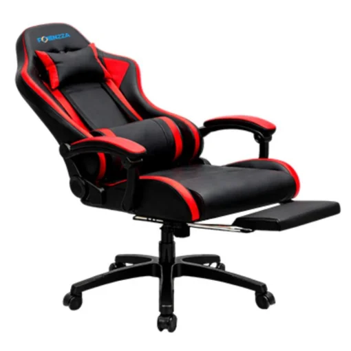 Cod. 1180 Silla Gamer Potenzza RGB Black/Red / Iluminaci&oacute;n RGB / Almohada cabeza y zona lumbar / reclinable 120&ordm; / Rotaci&oacute;n 360&deg; / Reposapi&eacute;s retr&aacute;ctil
