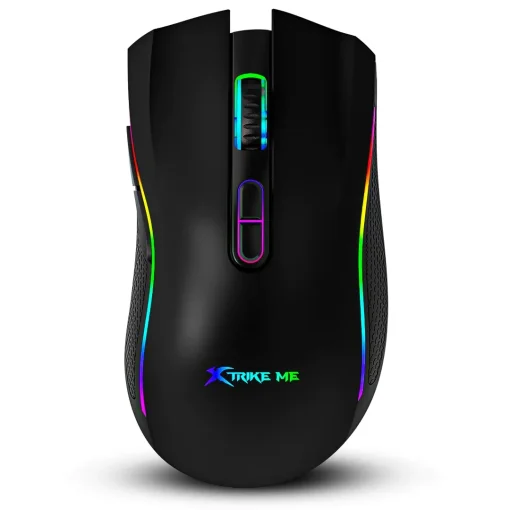 Cod. 289 Mouse XTRIKE-ME GM-314 BK / 7200 DPI / Driver Programable / Iluminación RGB (efectos dinamicos) / USB, Cable:1.5 mt. / 7 botones / Negro