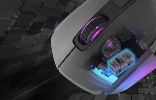 Cod. 220 Mouse MARVO Fit Pro G1W GY Gris / Trimodal (Inalámbrico 2.4G + Bluetooth + cableado) / 19000DPI / Sensor Pixart® PMW-3370 / Interruptores mecánicos Omron® / True RGB-16,8 millones de colores personalizado / 7 botones / batería 600mAh