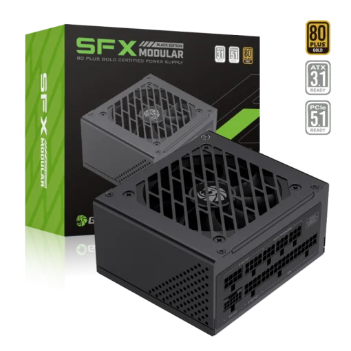 Cod. 164 Fuente de Poder SFX GAMEMAX GS-850G BK / Modular / 750WATTS / Certificada 80+ Gold / Compatible ATX3.1, PCIe5.1 (12V 3.42 tarjetas Serie 40)