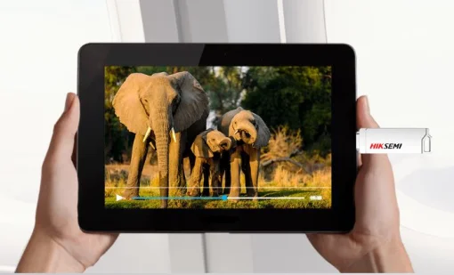 Cod. 230 Flash Memory HIKSEMI SYNC E327C&nbsp;64GB / DUAL USB 3.2&nbsp;Tipo-A y USB Tipo-C High Speed OTG / impermeable / Met&aacute;lico Silver