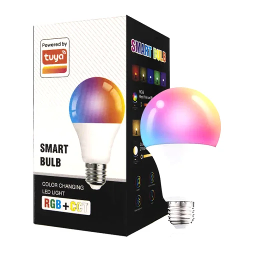 Cod. I:892 Foco Smart WiFi 110V 9W Multicolor RGB+CCT 2700K- 6500K  / Programación de horarios / Intensidad regulable / Control por APP / Compatible con Alexa o Google Home