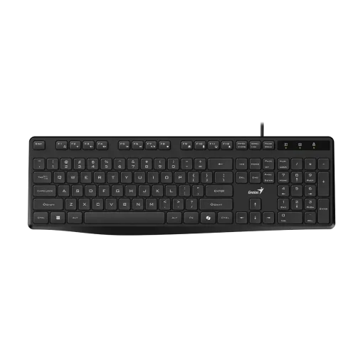 Cod. 281 Teclado Genius KB-117S / Silencioso / Tecla AI Copilot / tipo chocolate / 12 Teclas FN (8*audio, 4*Internet) / USB, cable 1.5m / Español