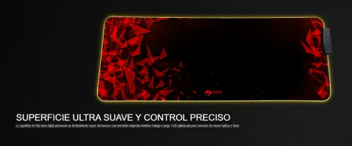 Cod. 048 Mouse Pad Gaming MARVO Scorp XL (MG011) / ilum. RGB (13 modos) / HUB de 4 Puertos USB / Base de goma Antideslizante / Dim. 800 x 300 x 4 mm
