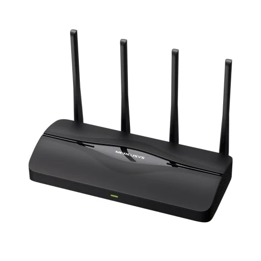 Cod. 145 Router MERCUSYS MR27BE / Wi-Fi 7 Banda Dual BE3600 / 3.6 Gbps streaming 4K/8K / 160 MHz, 4K-QAM, MLO / P/Multigigabit 2,5 G / 4 Antenas Beamforming / hasta 150 Dispostivos / EasyMesh