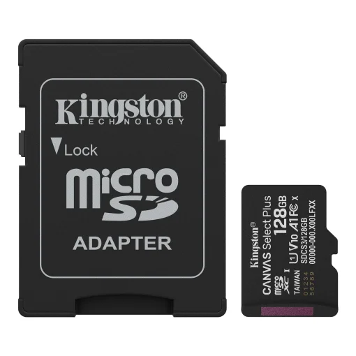 Cod. 101 Micro SD Kingston Canvas Select Plus SDCS3 / 128GB / 2en1 / 150MB/s