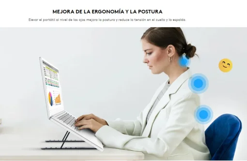 Cod.B:1121 Base Netebook Genius G-Stand M250 / Plegable / altura ajustable (7 niveles) / hasta 17" de 15Kg. / Compatible: Laptop, Tablet o Tel&eacute;fono / aluminio + silicona antideslizante