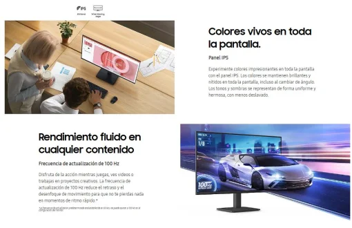 Cod. 122 Monitor Empresarial Esencial SAMSUNG (S30GD) 27.0" FHD 100Hz, IPS / Dise&ntilde;o Super-Slim / HDMI, VGA / Modo juego / Modo protecci&oacute;n ocular / Soporte inclinable / compatible VESA