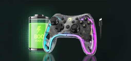 Cod. 079 Control&nbsp;de&nbsp;Juegos Inal&aacute;mbrico MARVO Ghost 40 (GT-88) Soporte P/Celular / Bluetooth&reg; / Iluminaci&oacute;n RGB / Vibraci&oacute;n dual / &nbsp;joystick 3D / Bater&iacute;a: 800mAh (8-12 H) / Compatible: Android,&nbsp;iOS,&nbsp;PC,&nbsp;PS3,&nbsp;PS4,&nbsp;Nintendo Switch