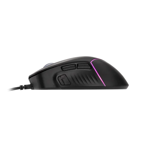 Cod. GX:215  Mouse XTRIKE-ME GM-320 / 12,800 DPI / Driver Programable / Iluminación RGB (efectos dinamicos) / USB, Cable trenzado 1.6 m / 9 botones / Negro