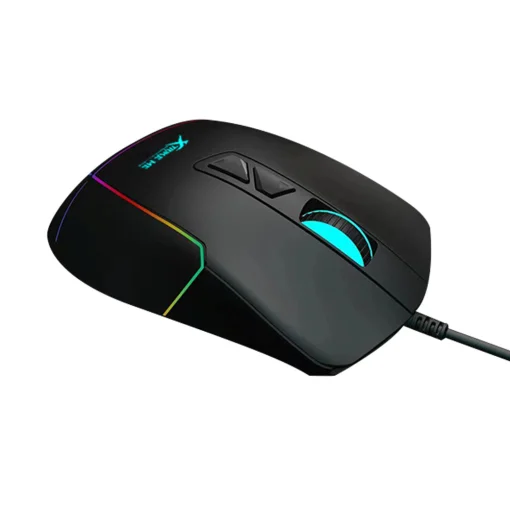 Cod. GX:215  Mouse XTRIKE-ME GM-320 / 12,800 DPI / Driver Programable / Iluminación RGB (efectos dinamicos) / USB, Cable trenzado 1.6 m / 9 botones / Negro
