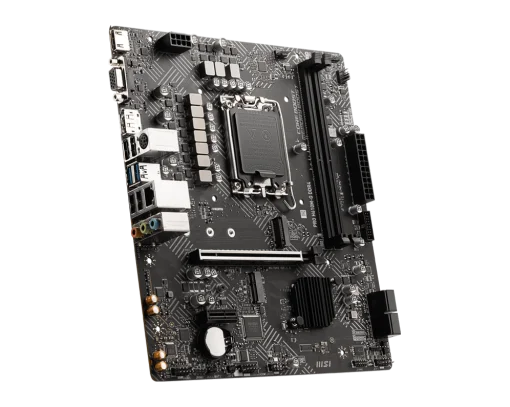 Cod. 150 Mainboard MSI Pro H610M-G DDR4 14va./13va./12va. Gen / LGA 1700 / 2*DDR4 3200 MHz / 4*Sata, 1*M.2 / HDMI&trade; 2.1, DisplayPort 1.4, VGA / USB 3.2 GEN1, USB 2.0 / PCI-E Gen 4.0 x16/ Audio Boost 8-CH HD 7.1 / GbE LAN    Marca	MSI Modelo	PRO H610M-G DDR