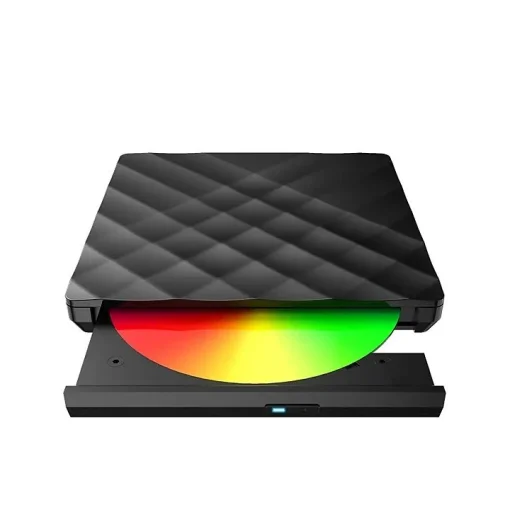 Cod. 056  DVD-RW Externo Portable Altek USB-A 3.0 + Tipo-C / Compatible Windows, Linux, Mac 10os / Laptop, PC