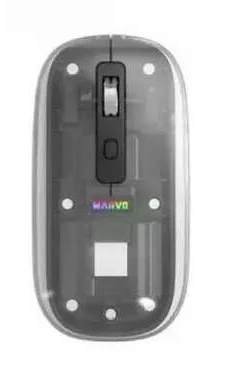 Cod. GM:240 Mouse MARVO M810W BK Transparente / Dual Inalámbrico 2.4G + Bluetooth 5.2 / 1600DPI / 4 botones / batería 300mAh