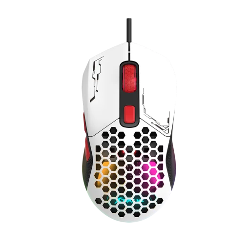 Cod. GX:172 Mouse XTRIKE ME GM-316W /  2 conver desmontables / 7200DPI / Iluminación RGB (13 efectos) / Interfaz USB / cable: 1.5mt. / 6 botones