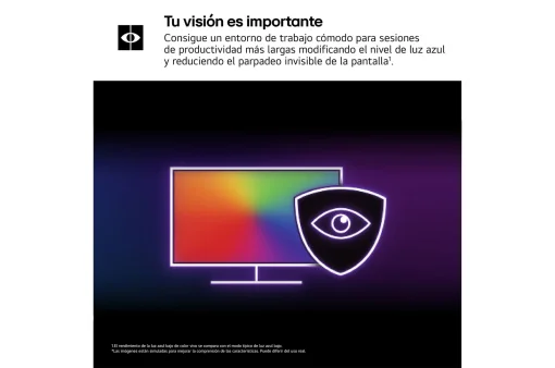 Cod. 131 Monitor LG 27U411A-B 27", IPS, FHD, 120Hz / &nbsp;HDR10 y sRGB 99% (t&iacute;p.) / Black Stabilizer / Dynamic Action Sync / HDMI 2.0, VGA / Dise&ntilde;o sin bodes / Base delgada / compatible VESA