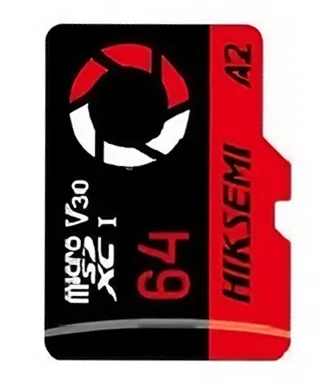 Cod. 240 Micro SD HIKSEMI Capture 4K clase 10 V30 64GB / Espacial P/Drones, Videojuegos, Cámaras Video grabación en 4K UHD / Lectura 180MB/s y escritura 150MB/s