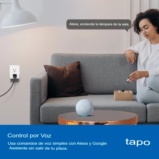 Cod. I:1099 Mini Enchufe Smart TP-Link Tapo P110M / Wi-Fi, BT / Medidor Consumo, ON/OFF Programable / temporizador / 15 A, 1800 W / Compatible: matter, Apple Home, Alexa, Google Home