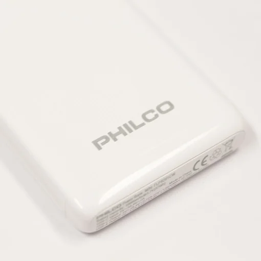 Cod. 236 Power Bank PHILCO FLP8201CW / 10000mAh / Carga rápida PD 20W/QC22.5W Puertos: 1*USB-A, 1*USB-C (bidireccional) / LCD indicador de carga