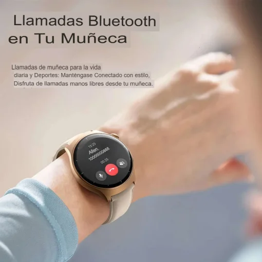 Cod. 1201 SmartWatch Mibro Lite 3 (Gold) / AMOLED HD 1.3" 60FPS / LLamadas Bluetooth V5.3 / Monitoreo de Salud 24/7: (ritmo card&iacute;aco, SpO2, estr&eacute;s y sue&ntilde;o) / Resistente al agua (2ATM) / Bat. 300mAh (12 d&iacute;as) / 100+ modos deportivos