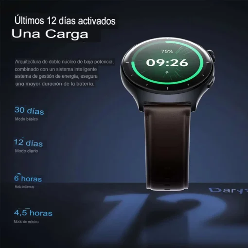 Cod. 1155 SmartWatch Mibro Lite 3 / Pantalla AMOLED HD 1.3" 60FPS / LLamadas Bluetooth V5.3 / Monitoreo de Salud 24/7: (ritmo card&iacute;aco, SpO2, estr&eacute;s y sue&ntilde;o) / Resistente al agua (2ATM) / Bat. 300mAh (12 d&iacute;as) / 100+ modos deportivos