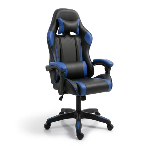 Cod. 1172 Silla Gamer ENV Olympus Black/Blue / Almohada cabeza y zona lumbar / Rotaci&oacute;n 360&deg; / Respaldo reclinable 180&ordm;