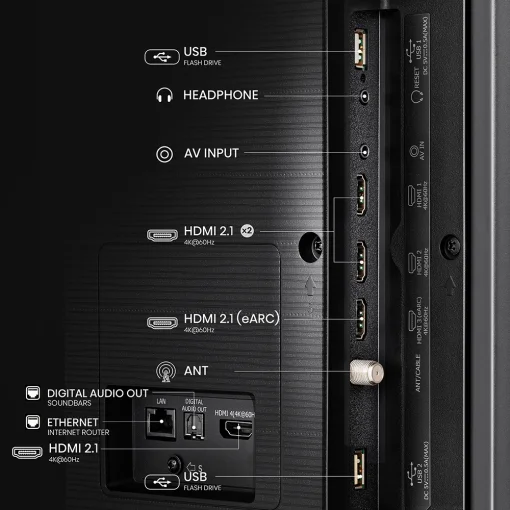 Cod. 128 Smart TV Hisense 65" 65Q6QV QLED 4K UHD 60Hz / OS VIDAA U9 / Colores Vibrantes y Alto Contraste / Dolby Vision IQ &amp; Dolby Atmos / Miracast / Wi-FI 5, BT5.3 / 3*HDMI, 2*USB / Control remoto por voz