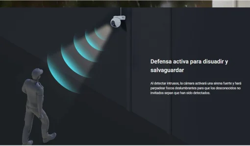 Cod. AE:365 Cámara Smart exterior EZVIZ H80f Multi 2K+ 360° lentes triple / Zoom 12× / Vista Nocturna Color / Auto-Zoom Tracking / 2*modos patrulla auto. / Detección humana/vehículo IA / Defensa activa / Audio bidireccional / microSD hasta 512GB / IP67 /