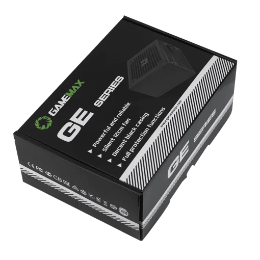 Cod. 121 Fuente de Poder GAMEMAX GE-600 / Alta eficiencia 80 Plus / 600Watts / 12CM Ventilador / ATX P/PC