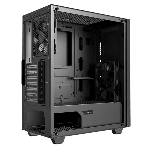 Cod. G:202 Case Gaming GAMEMAX Fortress TG A362 Black / controlador de ventilador V1.4 PWM / tapa lateral vidrio templado / 2*USB 2.0 + 1*USB 3.0 /HD audio / 3 ventiladores 12cm (1*posterior , 2*frontal)