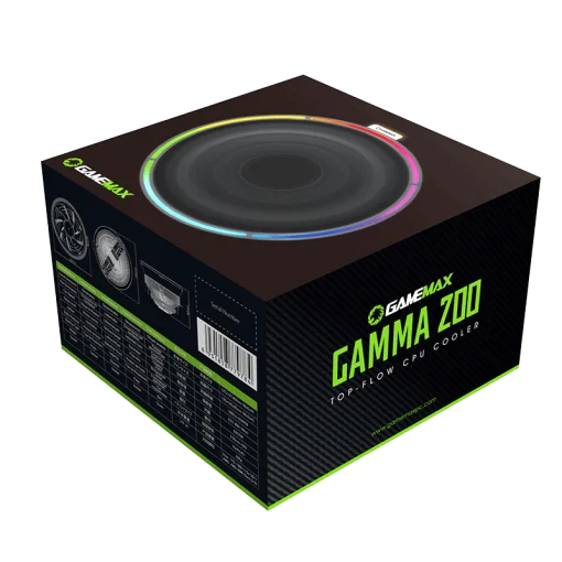 Cod. B:118  Ventilador para CPU GAMEMAX GAMMA 200 /Efecto de luz Rainbow ARGB / Parte inferior de cobre / PWM de 4 pines / Compatible con procesadores Intel  LGA 1700 y AMD AM4/AM3