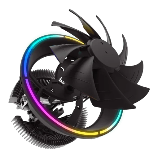 Cod. B:118  Ventilador para CPU GAMEMAX GAMMA 200 /Efecto de luz Rainbow ARGB / Parte inferior de cobre / PWM de 4 pines / Compatible con procesadores Intel  LGA 1700 y AMD AM4/AM3