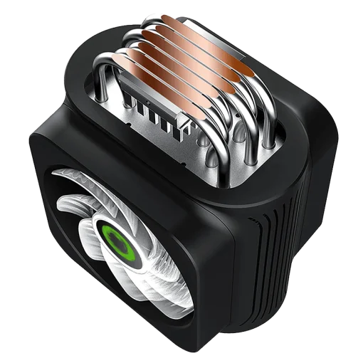 Cod. G:145 Ventilador para CPU GAMEMAX GAMMA 600 / 2 ventiladores RGB PWM 120mm (5V, 3pin)/LED ARGB 6 colores y 10 modos iluminación controlador HUB o SYNC / Base de Aluminio con 6 tubos de cobre niquelado de calor de contacto directo y superdisipación de